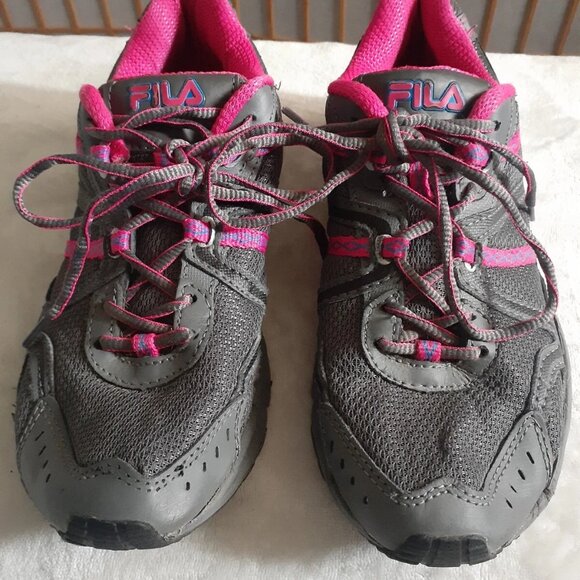 FILA SNEAKERS PINK/GRAY LACE UP ATHLETIC RUNNING SHOES RN 91175~WOMENS SIZE 10 - Picture 4 of 7